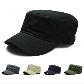 Unisex Short Eaves Cotton Adjustable Flat Hat