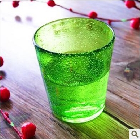 Creative Colorful Bar Bubble Glass Artificial Blowing Soda Cup