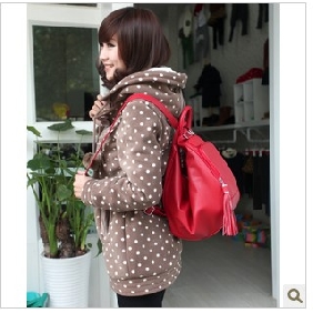 New Desgin Fashion Double Root Pure Color No Pattern Travel Backpacks