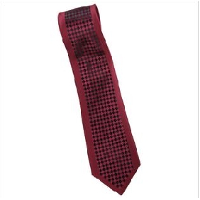 Men's Wine Red Stripe Pure Silk Yarn Dyed Official Tie