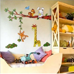 Kindergarten Classroom Decoration Cartoon Animal Pattern Environmental Protection Wall Sticker