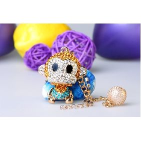 Brand New Lovely Desgin Little Monkey Crystal Key Chains