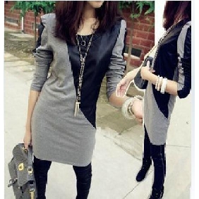 New Arrival Spell Leather Long Style Shrug Cool Women's T-shirt