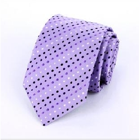 Nano Waterproof Fashioanal 7cm Purpale Dot Design Men's Wedding Official Tie