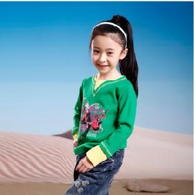 Children's Long Sleeve Pure Cotton Cartoon Image Leisure T-shirt