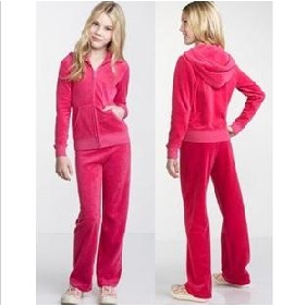 New Design Simple Fashional Girl's Pure Color Velvet Spring Sportswear With Hat