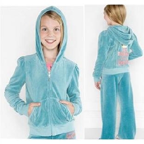 Children's Long Sleeve Zipper Velvet Spring And Autumn Type Sportswear