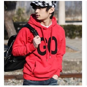 Lover's Thicken Woolen Long Sleeve Pullover Letter Images Leisure Hoodies