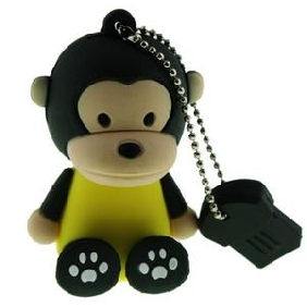 Creative Cartoon Sitting Monkey High Speed 8GB Silicon USB Flash Drives