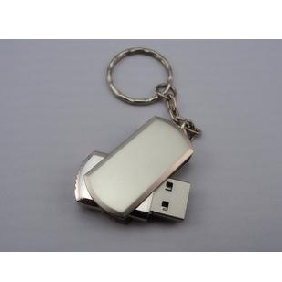 High Speed 8GB Stainless Steel Portable Swivel USB Flash Drives With Key Chain