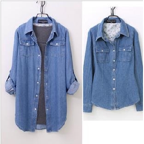 New Arrival Various Type Casual Stylish Women's Cowboy Shirts