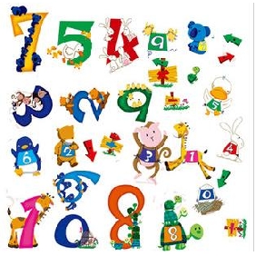 Kindergarten Decoration, Removable Children's Room Cartoon Number Stickers