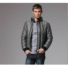 Korean Style Fashion Men's Slim Fit Double Zip Cotton Jackets