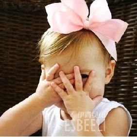 2012 Children's Hair Accessories Cute Baby Ribbon / Bows Baby Hair Bands 2PCS