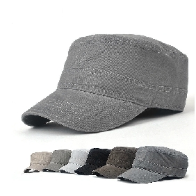 Cotton Flat Cap Men and Women Military Hat Summer Days Outdoor Sun Hat