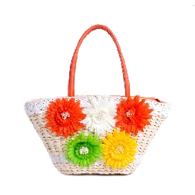 Summer Woven Bag Beach Bags Handmade Straw Shoulder Bag