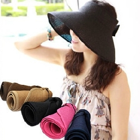 Bow Foldable Empty Hat UV Protection Sun Hat