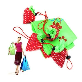 The Home Necessary New Home Stawberry Large Washable Shopping Bag / Folding Bags