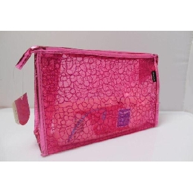 High Capacity Silk Screen Semi-transparent Cosmetic Bag Fashion Wash Package Travel Essential