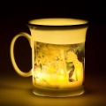 Photo Printed Customize Personalized Light Fine Bone China Chaning Color Cup